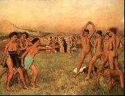 Edgar Degas The Young Spartans Exercising painting